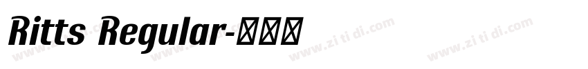 Ritts Regular字体转换